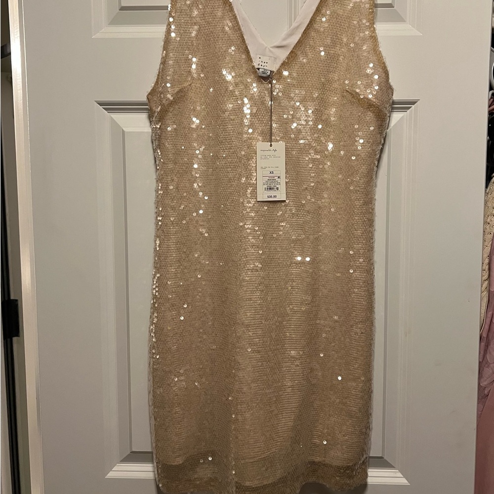 A New Day Gold Sequin Dress
